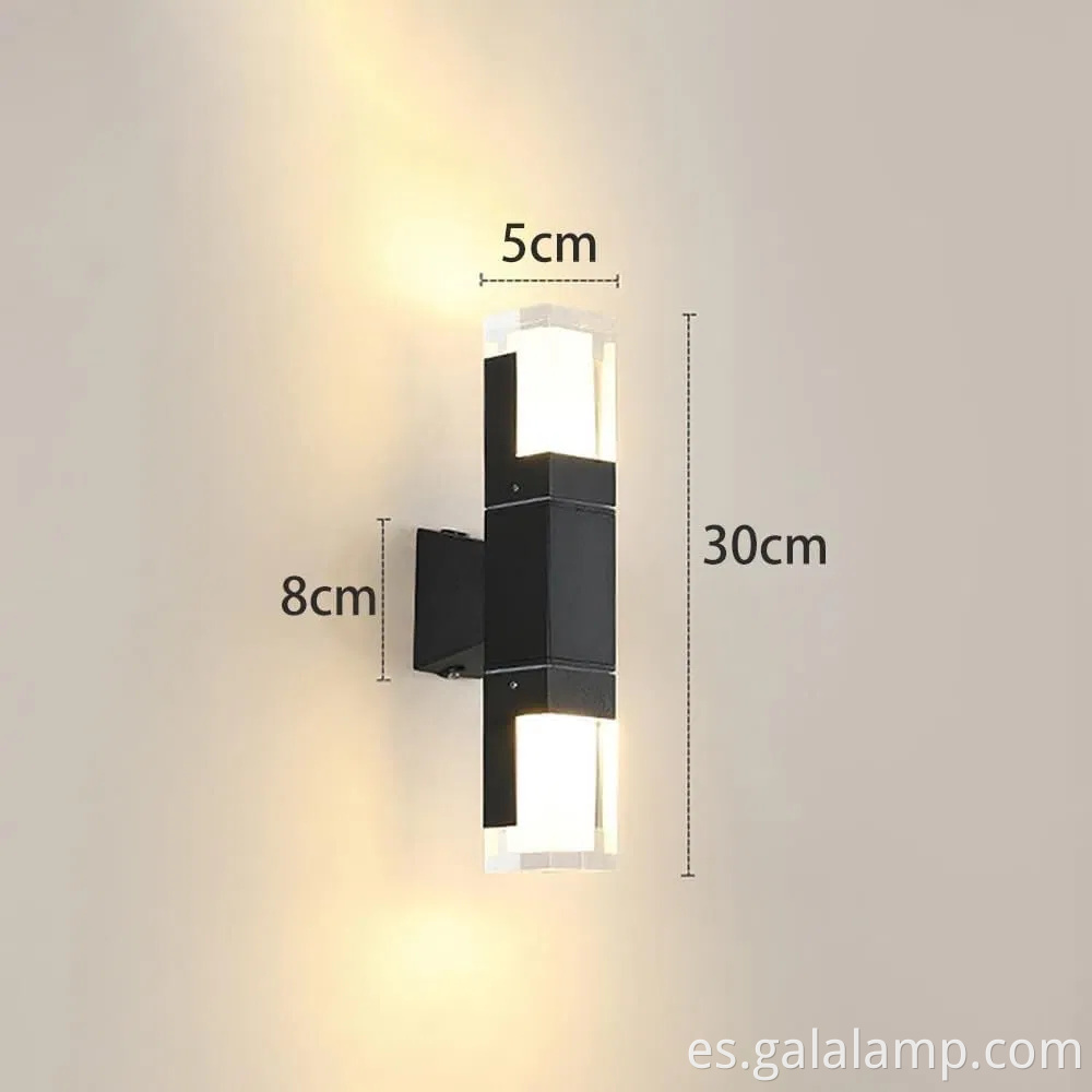 Elegante apliques de pared al aire libre con diseño impermeable para la lámpara de uso durante todo el año